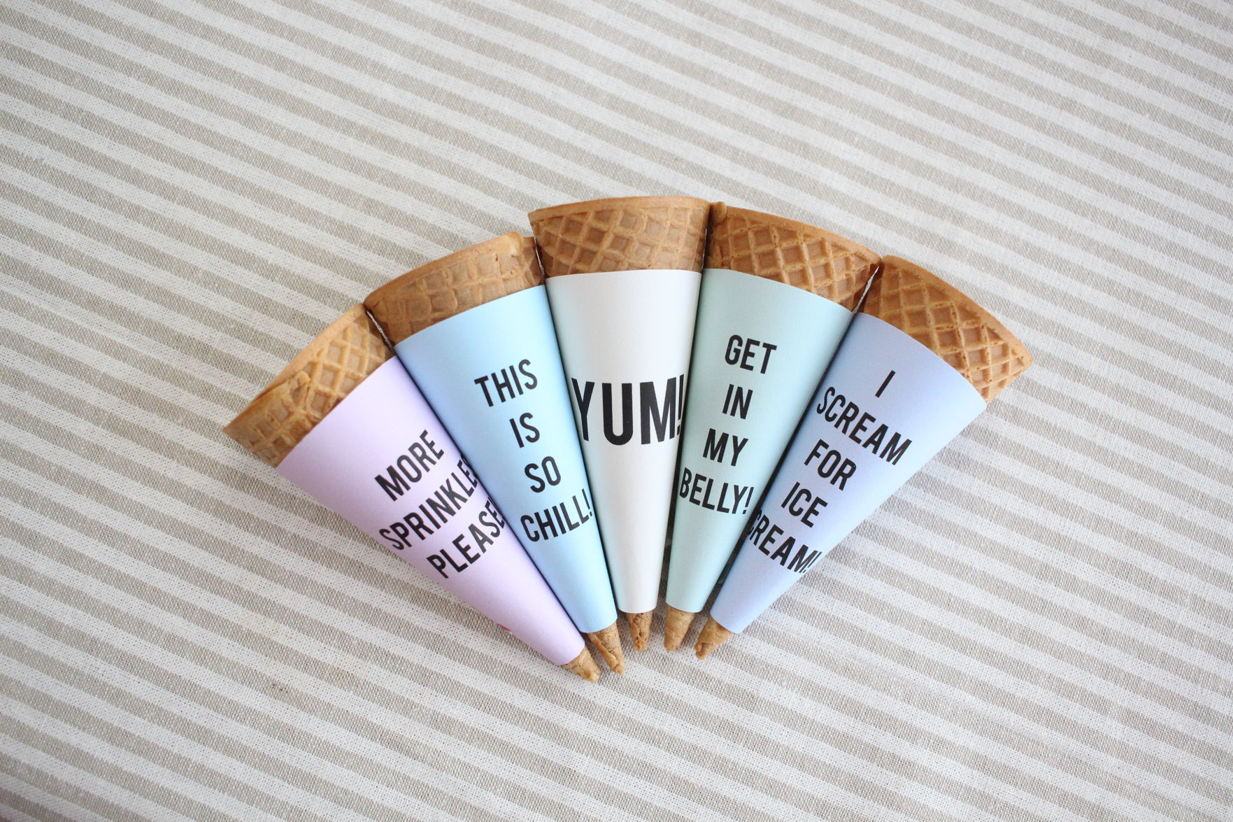 Ice cream cone covers